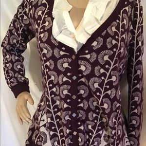 Super soft Peplum Sweater with Fan Design by HWR